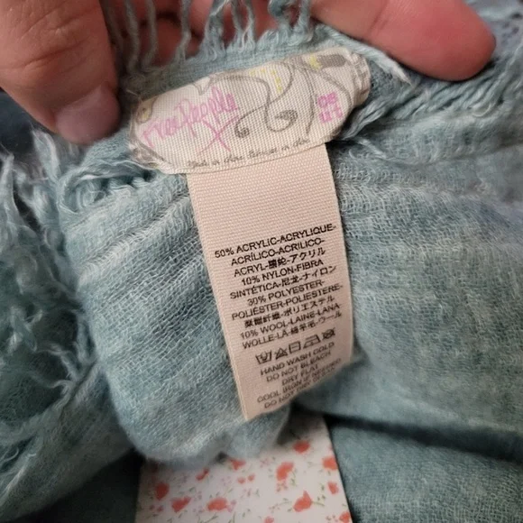 Free People Light Teal Scarf - Picture 2 of 2